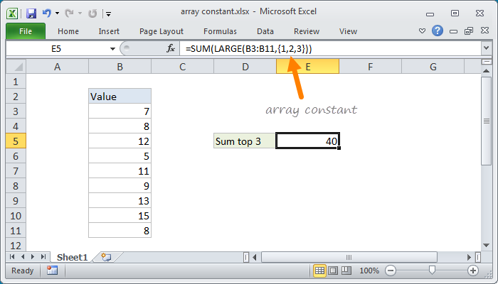 How To Make A Constant In Excel